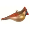 5” Bronze And Red Female Cardinal Hand Blown Glass Hanging Figurine Ornament -Ornaments Store dgold cobanec413 02300.1588355312