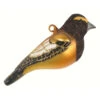4.5” Black And Gold Evening Grosbeak Hand Blown Glass Hanging Figurine Ornament - 33479873 -Ornaments Store dgold cobanec414 23777.1588354470