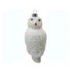 4.5" White Snowy Owl Hand Blown Glass Hanging Figurine Ornament -Ornaments Store dgold cobaned379 63254.1588354463
