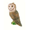 6” Brown And Black Barn Owl Hand Blown Glass Hanging Figurine Ornament -Ornaments Store dgold cobanee422 88428.1588354467