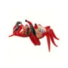 3" Red And Black Crab Art Glass Animal Figurine - 33480169