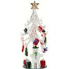 6" Clear Tree Glass With Snowman And Christmas Ornaments - 33480499