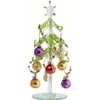 7.5" Translucent Green Tree Glass With Multi-Color Pear Ornament Wine Charms -Ornaments Store dgold xm 972 50992.1588363259