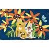 1.6' X 2.5' Kittens In The Garden Blue And Yellow Rectangular Area Throw Rug -Ornaments Store dhfr jb lcw019.2 34496.1587644851