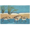 Pack Of 3 Blue And Brown Seaside Sandpipers Hand Hooked Rectangular Doormats 22” X 34” -Ornaments Store dhfr py bt001 1 28706.1600478509