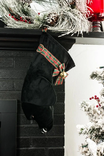 22" Black Labrador Retriever Dog Christmas Stocking 4 22" Black Labrador Retriever Dog Christmas Stocking - Image 2