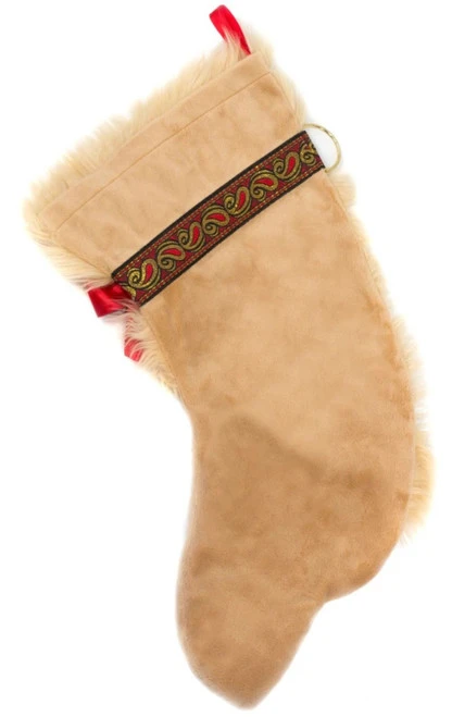 21.5" Beige Golden Retriever Dog Christmas Stocking 5 21.5" Beige Golden Retriever Dog Christmas Stocking - Image 3