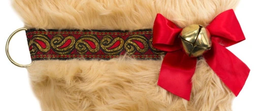 21.5" Beige Golden Retriever Dog Christmas Stocking 6 21.5" Beige Golden Retriever Dog Christmas Stocking - Image 4