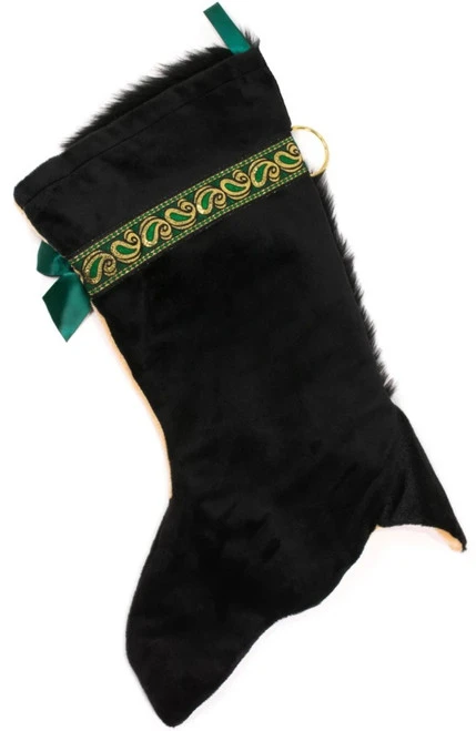 22" Beige And Black German Shepherd Dog Christmas Stocking 5 22" Beige And Black German Shepherd Dog Christmas Stocking - Image 3