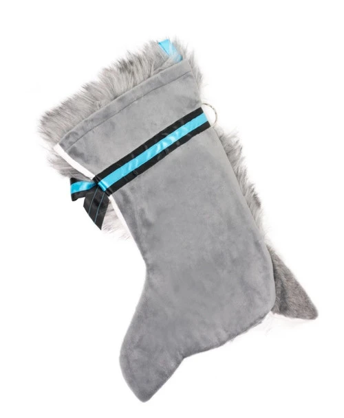 21.5" Silver And White Husky Dog Christmas Stocking 4 21.5" Silver And White Husky Dog Christmas Stocking - Image 2