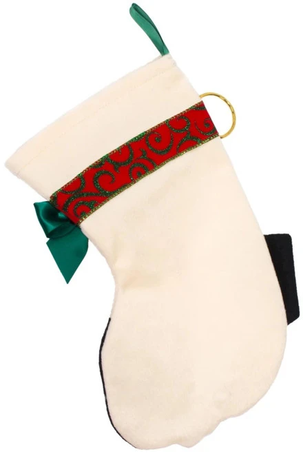 15" Beige And Black Pug Dog Christmas Stocking 5 15" Beige And Black Pug Dog Christmas Stocking - Image 3