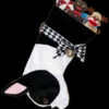 17" Black And White Boston Terrier Dog Christmas Stocking