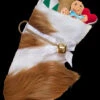 17" Brown And White Cavalier King Charles Spaniel Dog Christmas Stocking -Ornaments Store dhhs hh53 1 97492.1587644260