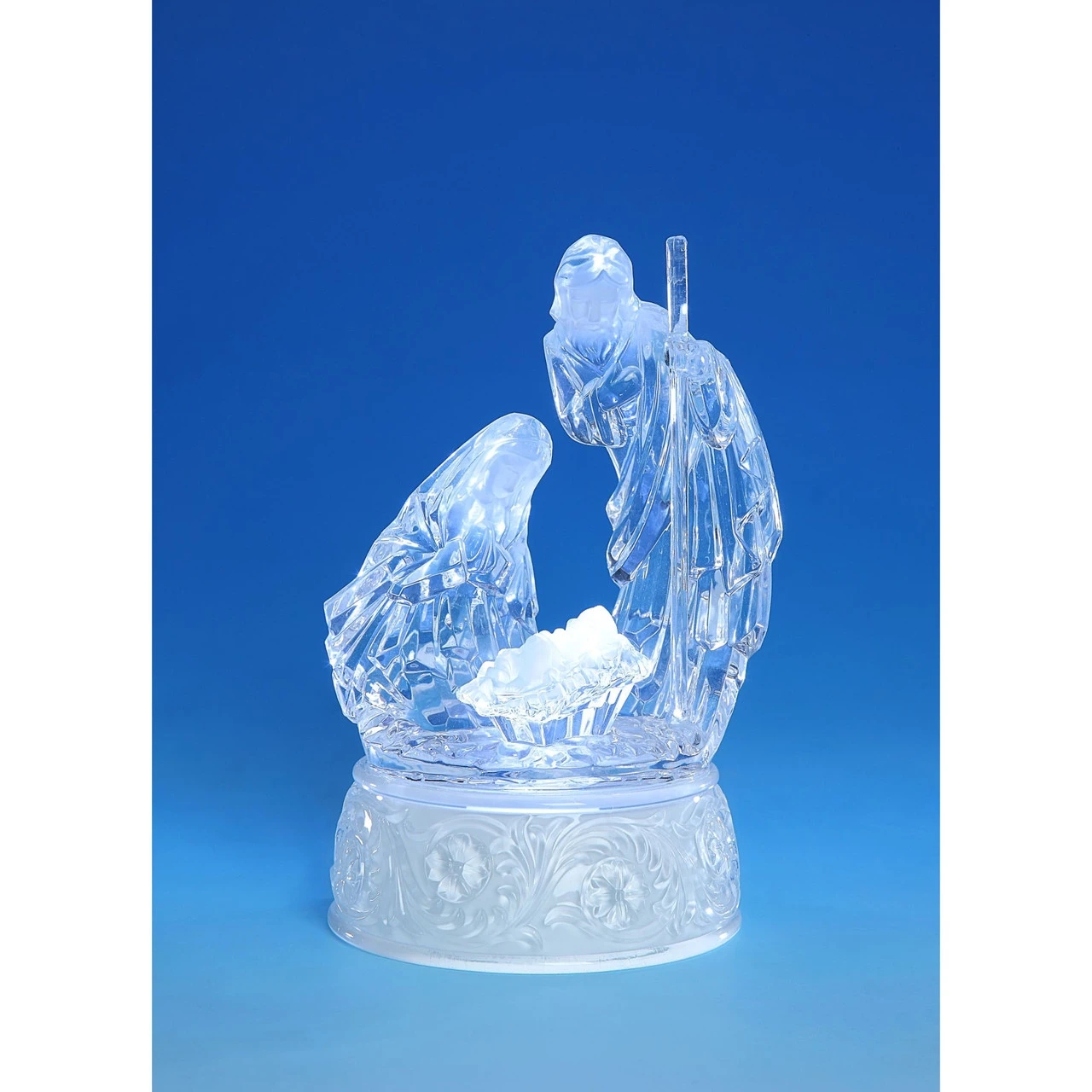 Set Of 2 Clear "Sm. Nativity" Christmas LED Lighted Nativity Set Decor 6.25" 3 Set Of 2 Clear "Sm. Nativity" Christmas LED Lighted Nativity Set Decor 6.25"