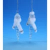 Set Of 6 Clear And White Scarf Snowman Hanging Christmas Ornament 7.50"