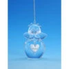 Set Of 4 Clear And White Cute "Peace" Angel Hanging Christmas Ornament 5.25" - 33834889
