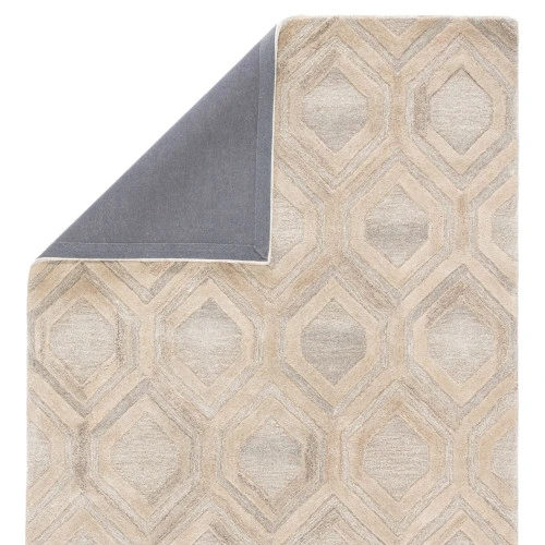 Christmas Central 9' X 13' Gray And Beige Contemporary Hand Tufted Rectangular Area Throw Rug 5 Christmas Central 9' X 13' Gray And Beige Contemporary Hand Tufted Rectangular Area Throw Rug - Image 3