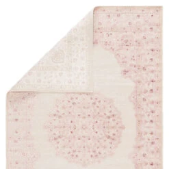 Christmas Central 2.5' X 8' Pink And White Contemporary Rectangular Area Throw Rug Runner -Ornaments Store djri rug139836 3 59909.1587644008
