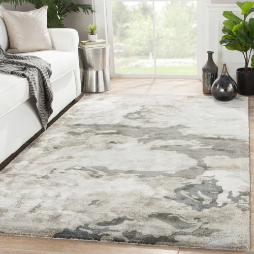 Christmas Central 2.5' X 8' Stone Gray Hand Tufted Rectangular Area Throw Rug Runner 7 Christmas Central 2.5' X 8' Stone Gray Hand Tufted Rectangular Area Throw Rug Runner - Image 5