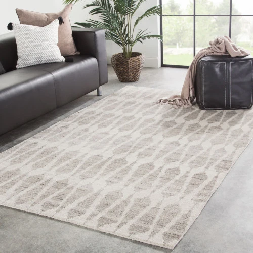 Christmas Central 8.5' X 11.5' Ivory And Gray Geometric Hand Knotted Area Throw Rug 7 Christmas Central 8.5' X 11.5' Ivory And Gray Geometric Hand Knotted Area Throw Rug - Image 5