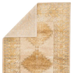 Christmas Central 8' X 10' Mustard Yellow And Gray Traditional Rectangular Area Throw Rug -Ornaments Store djri rug141960 3 02052.1587642901