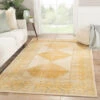 Christmas Central 8' X 10' Mustard Yellow And Gray Traditional Rectangular Area Throw Rug -Ornaments Store djri rug141960 5 53360.1665260245