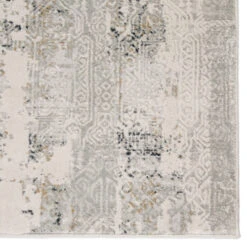 Christmas Central 8.8' X 11.75' Gray And White Tribal Motif Jaspal Rectangular Area Throw Rug -Ornaments Store djri rug145979 3 55171.1587644947