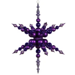 43" Purple Commercial Shatterproof 3D Snowflake Christmas Ornament