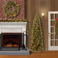 Christmas Central 9' X 10" Pre-Lit Crestwood Spruce Artificial Christmas Garland - Clear Lights -Ornaments Store dnat20cw7 306 9a 1 4 11231.1664033308