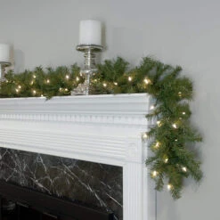 9' X 10 B And O Pre-Lit Norwood Fir Artificial Christmas Garland – Warm White LED Lights
