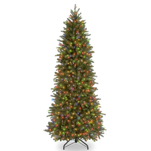 Christmas Central 6.5’ Pre-Lit Slim Jersey Fraser Artificial Christmas Tree, Multicolor Lights 3 Christmas Central 6.5’ Pre-Lit Slim Jersey Fraser Artificial Christmas Tree, Multicolor Lights