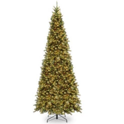 Christmas Central 12โ Pre-Lit Medium Tiffany Fir Artificial Christmas Tree, Clear Lights