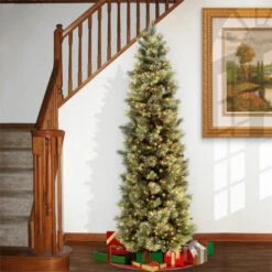 Christmas Central 7 Ft. Carolina Pine Slim Tree With Clear Lights -Ornaments Store dnat cap3 330 70 2 79141.1631812660