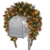 Christmas Central 36" Pre-lit Crestwood Spruce Mailbox Cover With Silver Bristle, Warm White LED Lights -Ornaments Store dnat cw7 300 3m b1 29162.1671613404