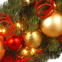 Christmas Central 9' X 12" Pre-Lit Evergreen With Bow Artificial Christmas Garland, Clear Lights 7 Christmas Central 9' X 12" Pre-Lit Evergreen With Bow Artificial Christmas Garland, Clear Lights -Ornaments Store dnat dc13 104l 9b 3 48817.1665260243