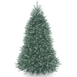 Christmas Central 6.5' Pre-Lit Dunhill Blue Fir Hinged Artificial Christmas Tree - Clear Lights