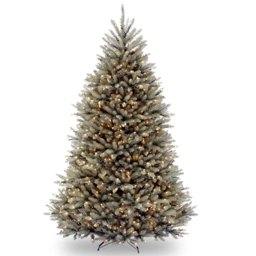 Christmas Central 7.5 Pre-Lit Dunhill Blue Fir Hinged Artificial Christmas Tree - Clear Lights 3 Christmas Central 7.5 Pre-Lit Dunhill Blue Fir Hinged Artificial Christmas Tree - Clear Lights