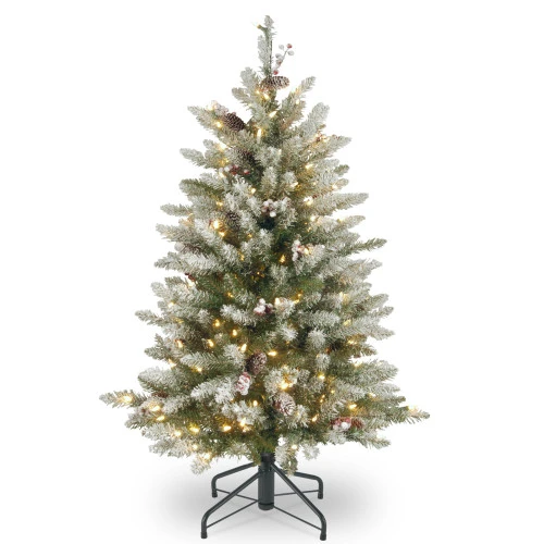 Christmas Central 4.5' Dunhill Fir Artificial Christmas Tree With Red Berries - Clear Lights 3 Christmas Central 4.5' Dunhill Fir Artificial Christmas Tree With Red Berries - Clear Lights