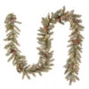 Christmas Central 9' X 10" Pre-Lit Dunhill Fir Artificial Christmas Garland With Red Berries – Clear Lights -Ornaments Store dnat duf 300 9a 1 1 08598.1631812951