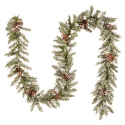 Christmas Central 9' X 10" Pre-Lit Dunhill Fir Artificial Christmas Garland With Red Berries – Clear Lights -Ornaments Store dnat duf 300 9a 1 4 03213.1631812952