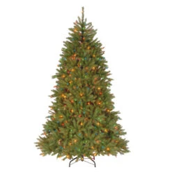 7.5' Medium Profile Dunhill Fir Artificial Christmas Tree - Multi-Color Lights