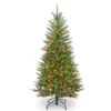 Christmas Central 4.5’ Pre-lit Dunhill Fir Slim Artificial Christmas Tree – Multicolor Lights -Ornaments Store dnat duslh1 45rlo 1 81097.1664379664
