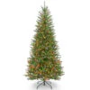 Christmas Central 7.5’ Pre-lit Dunhill Fir Slim Artificial Christmas Tree – Multicolor Lights -Ornaments Store dnat duslh1 75rlo 1 36609.1631812646