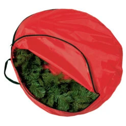 30" Red And Black Christmas Wreath Protective Storage Bag -Ornaments Store dnat dy16 77013 1 5 55255.1631810522