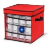 12" Red And Black Four Tray Christmas Ornament Storage Box 2 12" Red And Black Four Tray Christmas Ornament Storage Box -Ornaments Store dnat dy16 77015 1 1 54653.1587645159