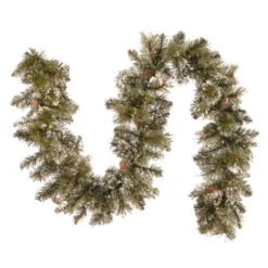 Christmas Central 6' X 10" Glittery Bristle Pine Artificial Christmas Garland, Unlit