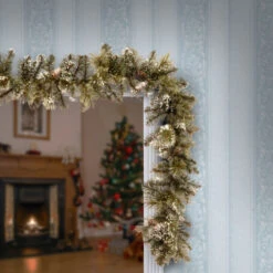 Christmas Central 6' X 10" Glittery Bristle Pine Artificial Christmas Garland, Unlit -Ornaments Store dnat gb1 50 6a 1 3 13215.1670490059