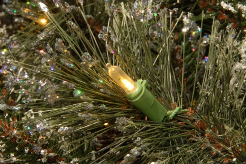 Christmas Central 12" Pre-Lit Frosted Bristle Pine Sleigh Artificial Bush, Warm LED Lights 4 Christmas Central 12" Pre-Lit Frosted Bristle Pine Sleigh Artificial Bush, Warm LED Lights - Image 2