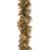 Christmas Central 9' Pre-Lit Glittery Bristle Pine Christmas Garland, Clear Lights -Ornaments Store dnat gb3 300 9a 1 1 99400.1631812681