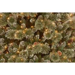 Christmas Central 7.5’ Pre-Lit Glittery Bristle Pine Artificial Christmas Tree, Clear Lights -Ornaments Store dnat gb3 304 75 5 89994.1664379663